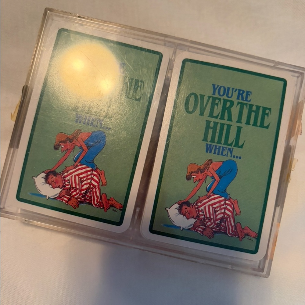 Vintage playing cards - Over the Hill When… Novelty Gag Gift Set Circa 1970s–198
